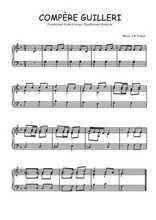 Téléchargez l'arrangement pour piano de la partition de Traditionnel-Compere-Guilleri en PDF
